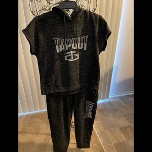 TAPOUT women’s dark gray sweatpants set, size s